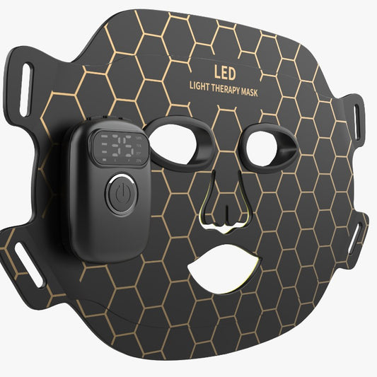 LED Light Therapy Facial Mask with Neck Attachment