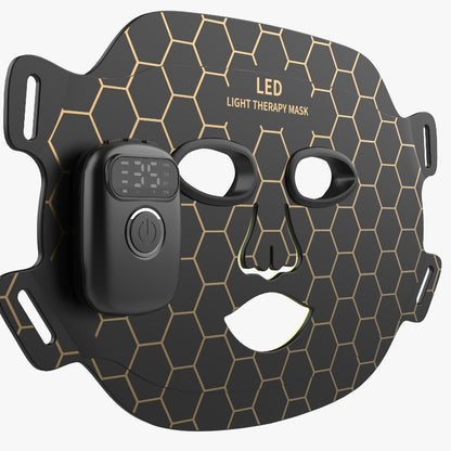 LED Light Therapy Facial Mask with Neck Attachment