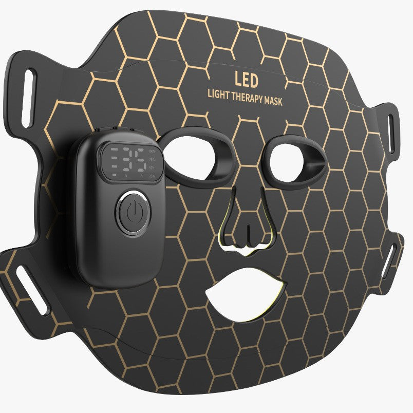 LED Light Therapy Facial Mask with Neck Attachment